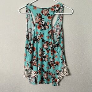 Midnight Hour Flower Skull tank